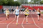Womens under-17s 100 metres, North Eastern Track and Field Champs, Gateshead Stadium. Photo: David T. Hewitson/Sports for All Pics